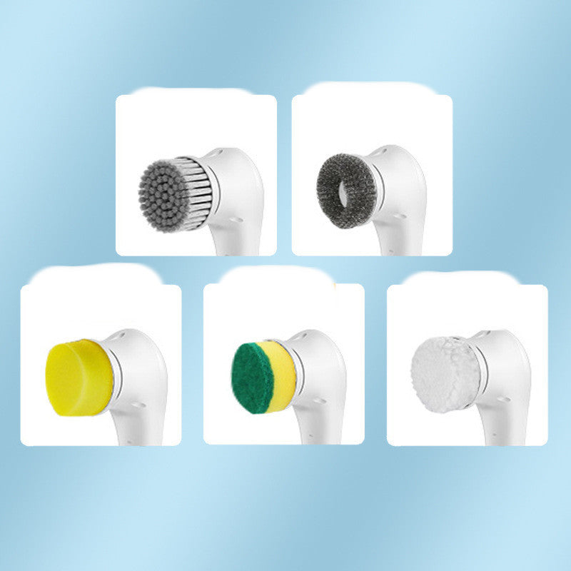 Multifunctional Electric Handheld Kitchen Household Dishwashing Brush Handheld Scrubber Bathtub Sink Bathroom Kitchen Tile Cleaning Tool Drill Brush Set With 5 Heads - Office Connect 2018