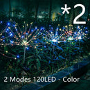 New Ground Plug Solar Fireworks Light LED Light String Copper Wire Outdoor Garden Decoration Star Lights Christmas Lights - Office Connect 2018