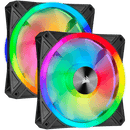 CORSAIR QL SERIES QL140 RGB 140mm RGB LED FANS - DUAL PACK WITH LIGHTING NODE CORE - Office Connect 2018