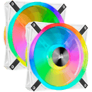 CORSAIR QL140 RGB 140MM RGB LED FAN DUAL PACK WITH LIGHTING NODE CORE - WHITE BODY - Office Connect 2018