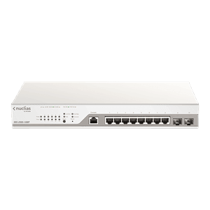 10-PORT GIGABIT NUCLIAS CLOUD MANAGED POE SWITCH WITH 8 POE RJ45 AND 2 SFP PORTS. POE BUDGET 130 WATTS. - Office Connect 2018