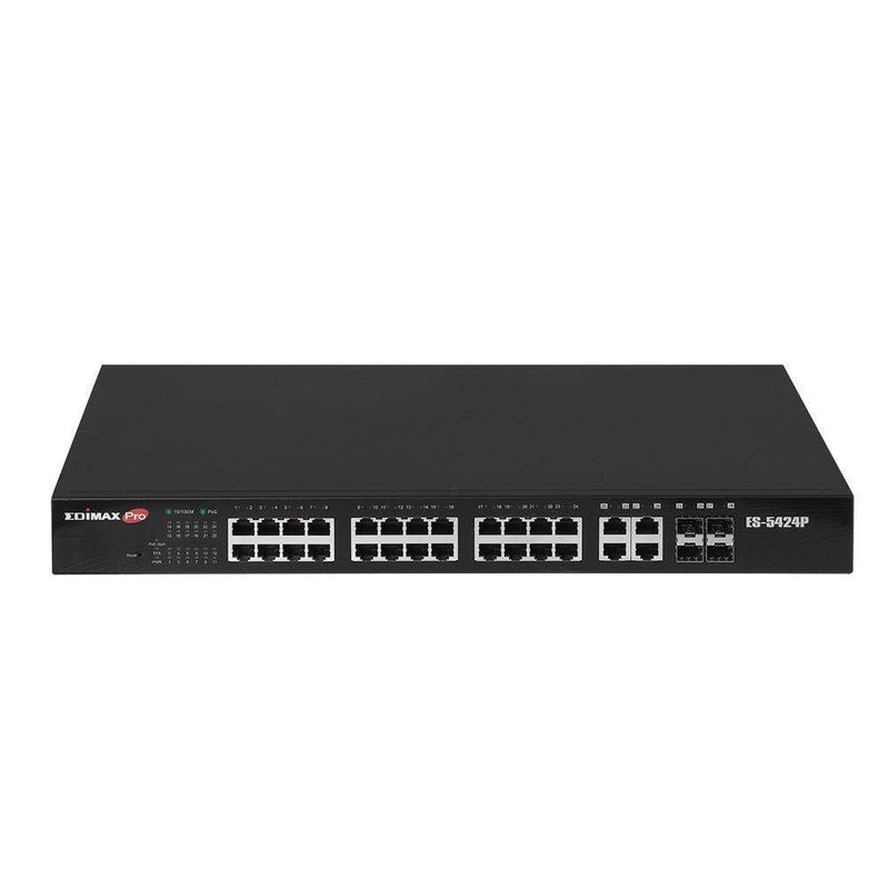 EDIMAX 24 Port 10/100 Fast Ethernet PoE+ Long Range - Office Connect