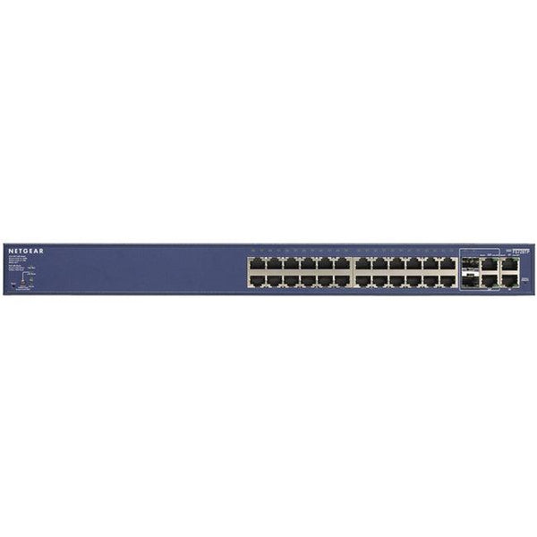 NETGEAR Prosafe 24-Port 10/100 Smart Switch w/ 4 GB Uplinks - Office Connect 2018