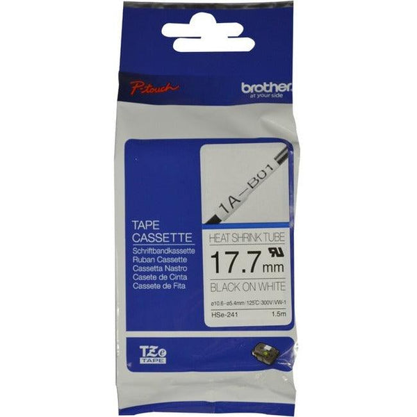 HSE241 Heat Shrink Tape Black on White - Office Connect 2018