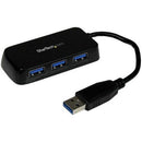 Portable 4 Port Mini USB 3.0 Hub - Black - Office Connect 2018