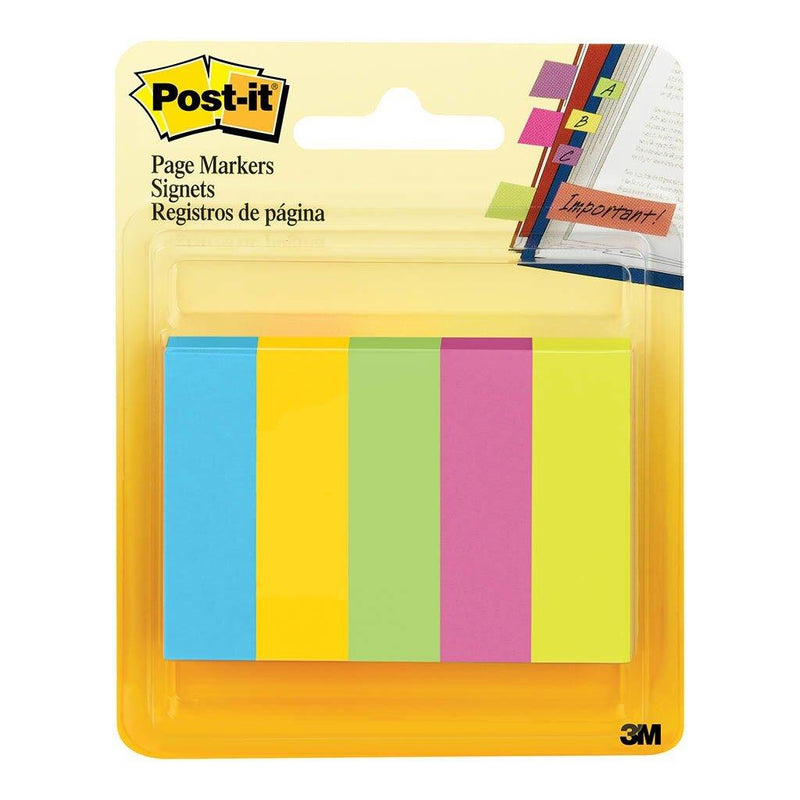 Post-it Page markers 670-5AU Jaipur Collection 13x50mm 100 sheet pads Pkt/5 - Office Connect