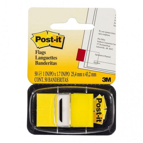 Post-it Flags 680-5 Singles Yellow 25x43mm Pkt/50 - Office Connect