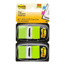 Post-it Flags 680-BG2 Twin Pack Bright Green 25 x 43mm 50/Dispenser, 2 Dispensers/Pk - Office Connect