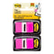 Post-it Flags 680-BP2 Twin Pack Bright Pink 25 x 43mm 50/Dispenser, 2 Dispensers/Pk - Office Connect