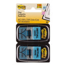 Post-it Flags 680-IH2 Twin Pack Initial Here Blue 25x43mm 50/Dispenser, 2 Dispensers/Pk - Office Connect