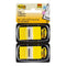 Post-it Flags 680-YW2 Twin Pack 25x43mm Yellow 50/Dispenser, 2 Dispensers/Pk - Office Connect