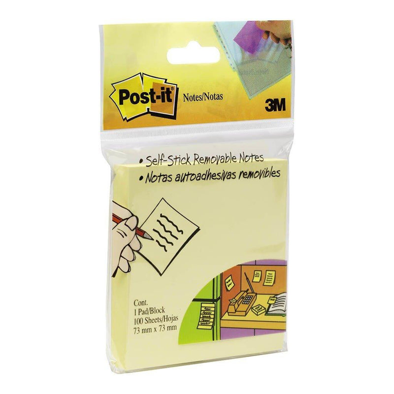 Post-it Notes Yellow 654-HBY 76x76mm Retail Pack 100 sheets - Office Connect