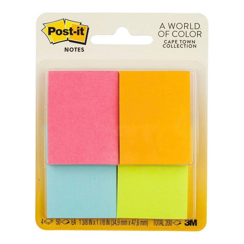 Post-it Notes 653-4AF Mini Page Markers 36x48mm 50 sheet pads Pkt/4 - Office Connect