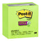 Post-it Super Sticky Notes 654-5SSLE Limeade 76x76mm 90 sheet pads Pkt/5 - Office Connect