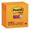 Post-it Super Sticky Notes 654-5SSNO Neon Orange 76x76mm 90 sheet pads Pkt/5 - Office Connect