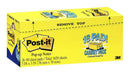 Post-it Notes 654-CP Yellow Cabinet Pack 76x76mm Pkt/18 - Office Connect