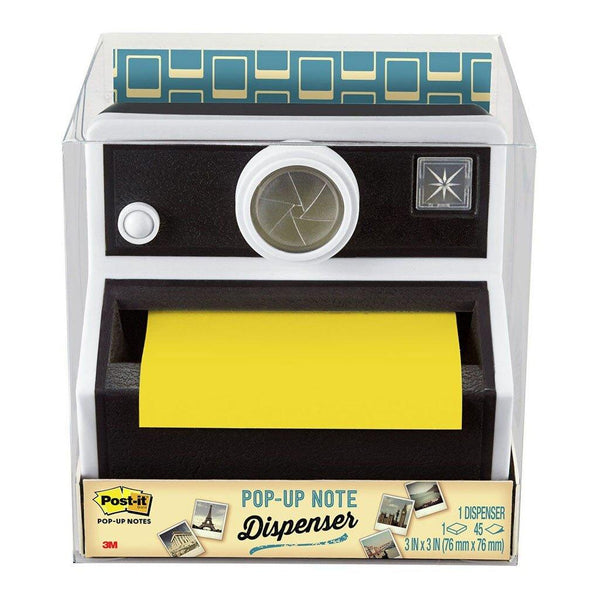 Post-it Pop Up Note Dispenser CAM-330 Camera Black w 45 sheet refill pad - Office Connect