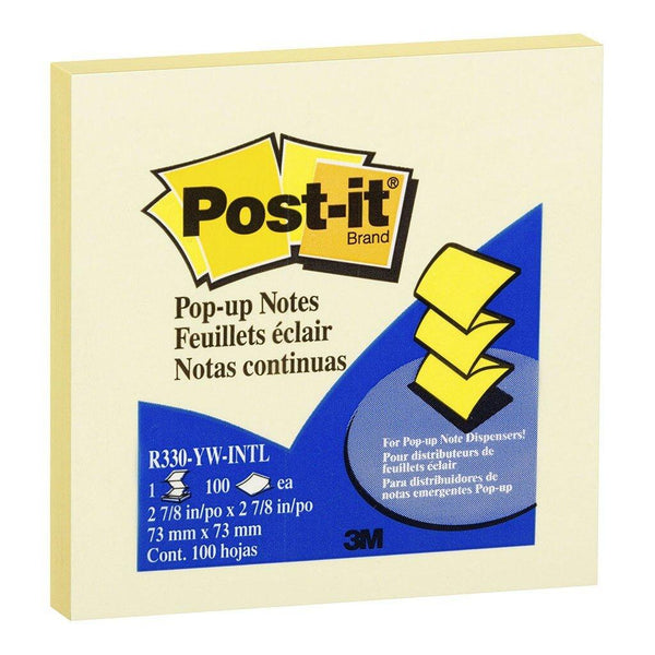 Post-it Notes Pop Up Refill R330-YW 76x76mm Yellow 100 sheet pad (Retail) - Office Connect