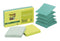Post-it Recycled Super Sticky Pop-Up Note Refills R330-6SST Bora Bora 76x76mm 90 sheet pads Pkt/6 - Office Connect