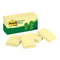 Post-it Recycled Notes Yellow 653-RP 100 sheet pads 36mmx48mm Pkt/12 - Office Connect