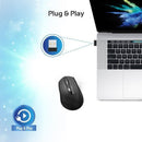 PROMATE Ergonomically Designed 2.4GHz Wireless Mouse - Office Connect