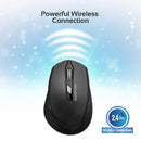 PROMATE Ergonomically Designed 2.4GHz Wireless Mouse - Office Connect