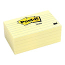 Post-it Notes 635-5PKSS Lined Yellow 76x127mm Pkt/5 - Office Connect