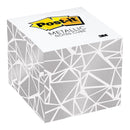 Post-it Notes Metallic Cube 2027-SLV-WGEO White 76x76mm 620 sheet cube - Office Connect