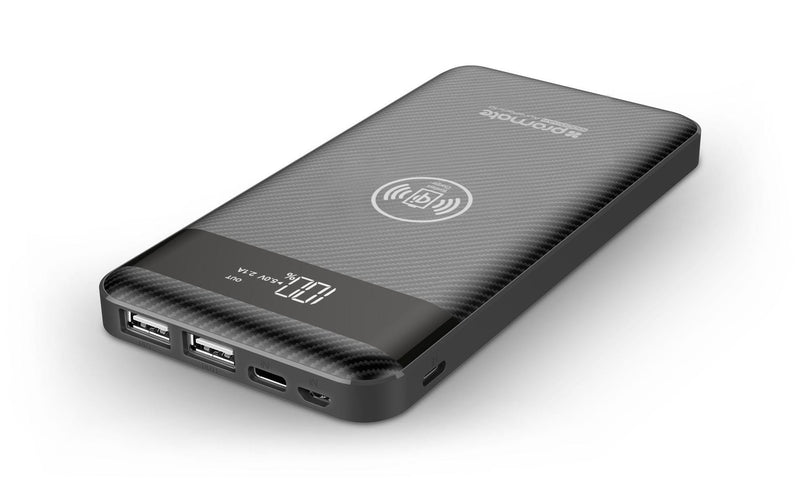 PROMATE 10000mAh Wireless Charging Qi Power Bank With LED Display. - Office Connect 2018
