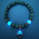 Energy Luminous Lotus Natural Stone Bracelet Yoga Healing Luminous Glow In The Dark Charm Beads Bracelet For Men Women Prayer Buddhism - Office Connect 2018