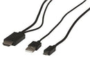 MHL™ to HDMI Cable with 11 Pin Samsung Adaptor - 2m - Office Connect