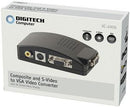 Composite Video RCA SVIDEO to VGA Converter - Office Connect