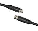 TV Coaxial Plug to Socket Cable - 1.5m Black - Office Connect
