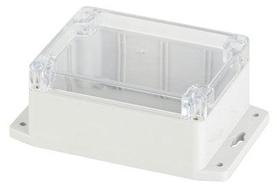 IP65 Sealed Polycarbonate Enclosure with Mounting Flange 115(W) x 90(D) x 55(H)mm - Office Connect