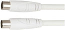 TV Coaxial Plug to Socket Cable - 1.5m - White - Office Connect