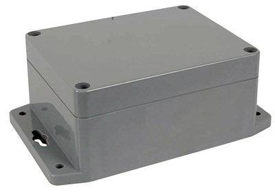 Dark Grey Enclosure with Mounting Flange - 115(W) x 90(D) x 55(H)mm - Office Connect