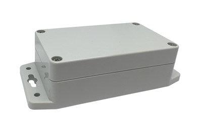 IP65 Sealed Polycarbonate Enclosures - Light Grey with Mounting Flange - 115(W) x 65(D) x 40(H)mm - Office Connect