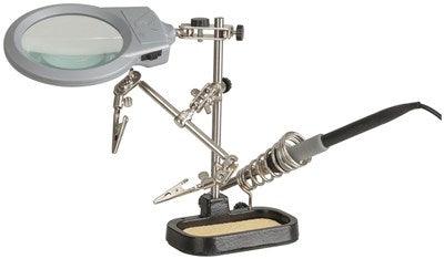 Holder PCB with LED Magnifier and Soldering Iron Stand - Office Connect