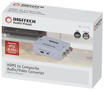 HDMI to Composite AV Converter with Power Supply - Office Connect