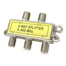 Four Way Splitter with Power Pass - F Connectors - Die cast - Office Connect