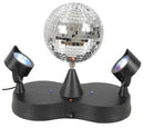 Rotating Disco Ball with LED Spotlights - Office Connect