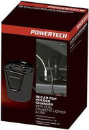 USB Cup Holder Charger and Double Adaptor - Office Connect