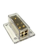 Gold Power Distribution Block - 1 in 4 out - Office Connect