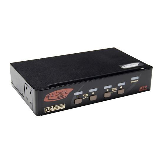 REXTRON 4 Port DisplayPort USB KVM with Audio. *** - Office Connect