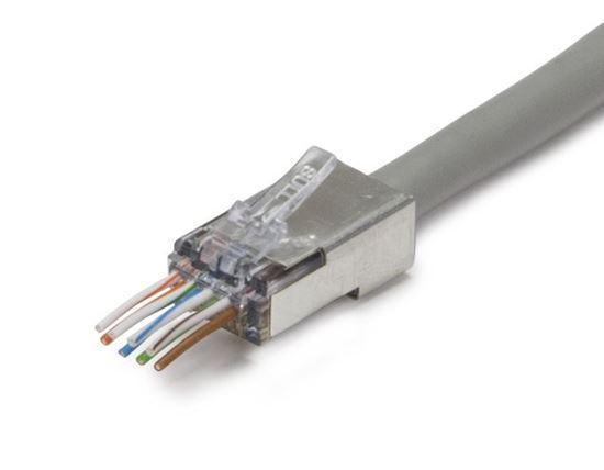 PLATINUM TOOLS ezEX 44 Shielded Cat6 Plug. Integrated - Office Connect