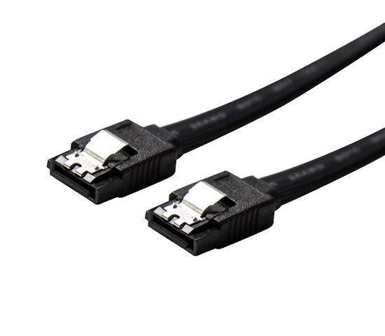 DYNAMIX 0.2m SATA 6Gbs Data Cable with Latch. Black - Office Connect