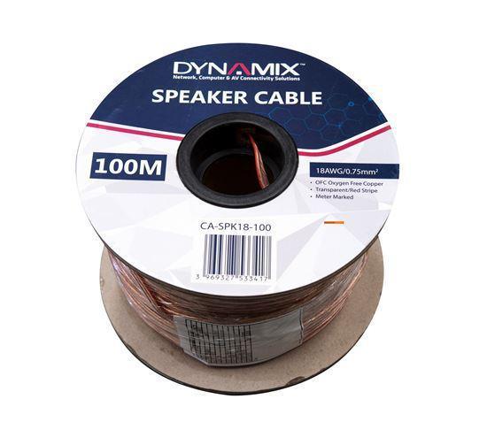 DYNAMIX 100m 18AWG PVC Speaker Cable. Bare Copper. - Office Connect