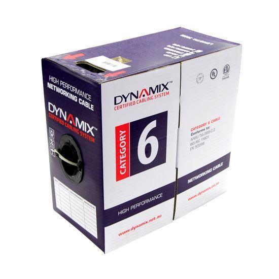 DYNAMIX 305M Cat6 Yellow UTP STRANDED Cable Roll 250MHz, - Office Connect
