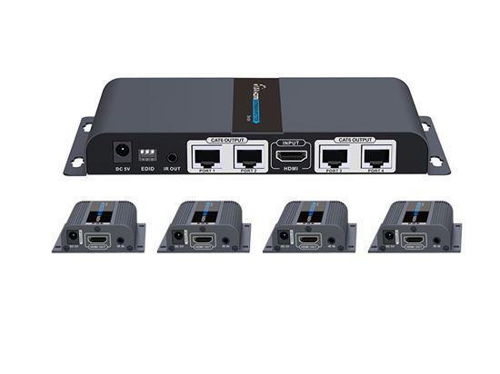 LENKENG 1 in 4 Out HDMI Extender. 1x HDMI in to 4x - Office Connect