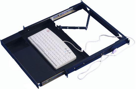 DYNAMIX 1RU Adjustable Keyboard. Max Keyboard Size - Office Connect